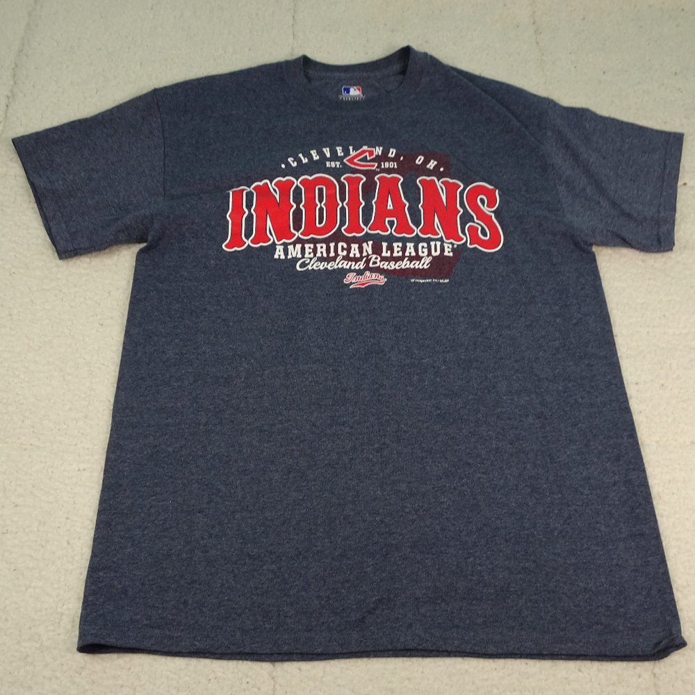MLB Cleveland Indians Gray Athletic Shirt Medium